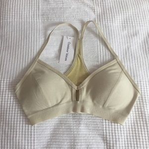 Outdoor voices steeplechase sports bra in wheat